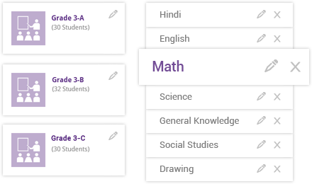 upvgo e-Learning Solutions for schools to manage subjects and grades